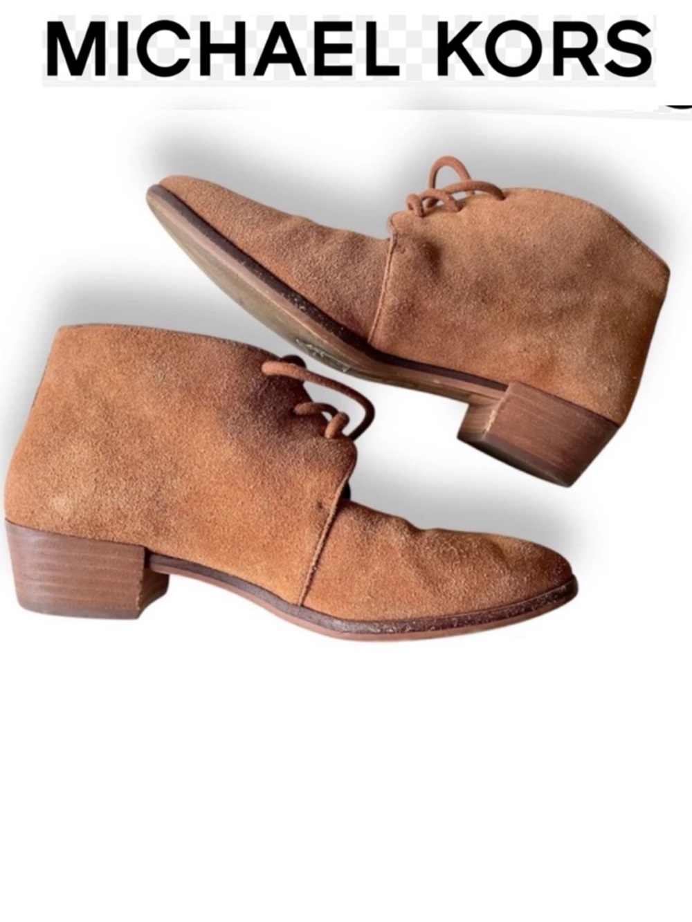 Michael Kors tan suede shoes size 7 lace ups